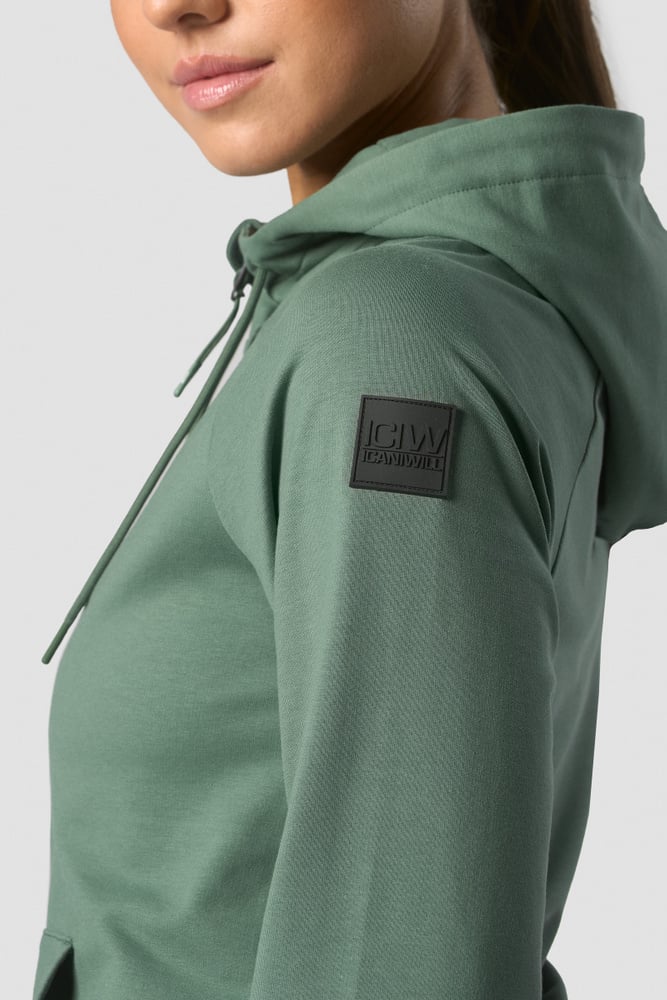 activity zip hoodie wmn dark sage green