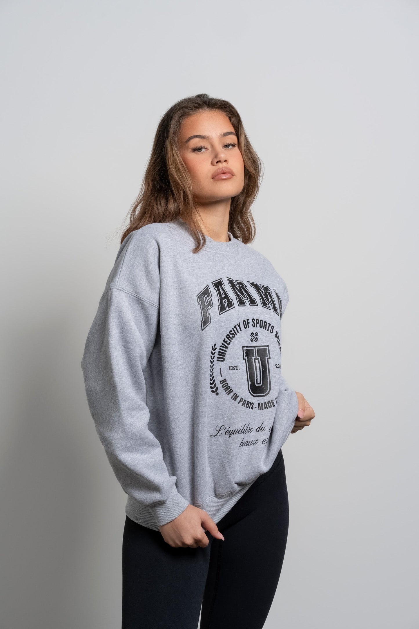 Grey University Sweatshirt - for dame - Famme - Sweatshirt