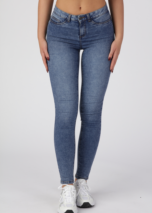 Callie Skinny Jeans - Washed Medium Blue - for kvinde - NOISY MAY - Jeans