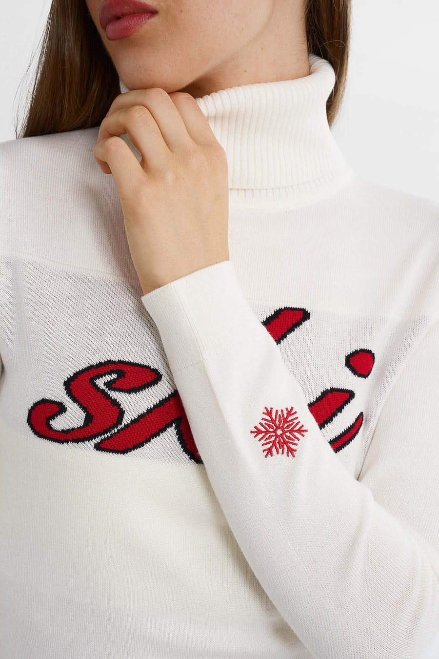 Retrostrikkegenser · White/Red