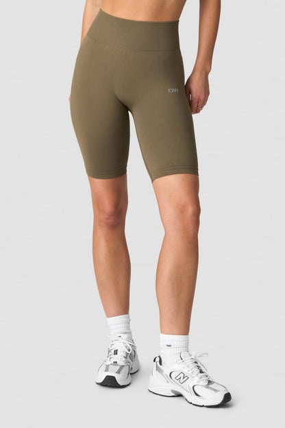 define seamless biker shorts wmn dark sand