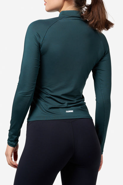 Dark Green Essential Long Sleeve - for dame - Famme - Long Sleeve