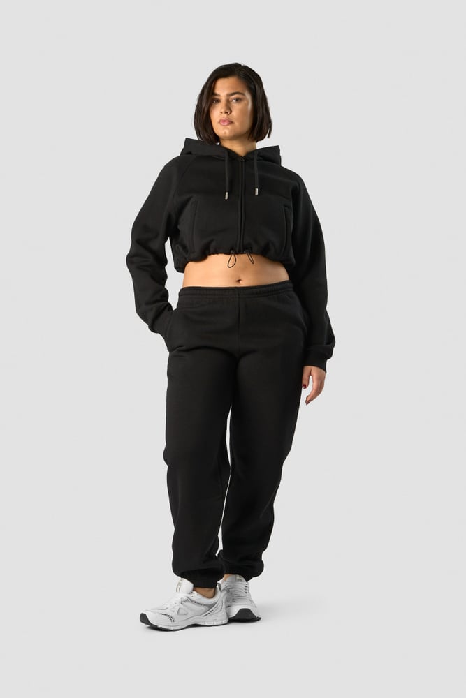 everyday cropped hoodie wmn black