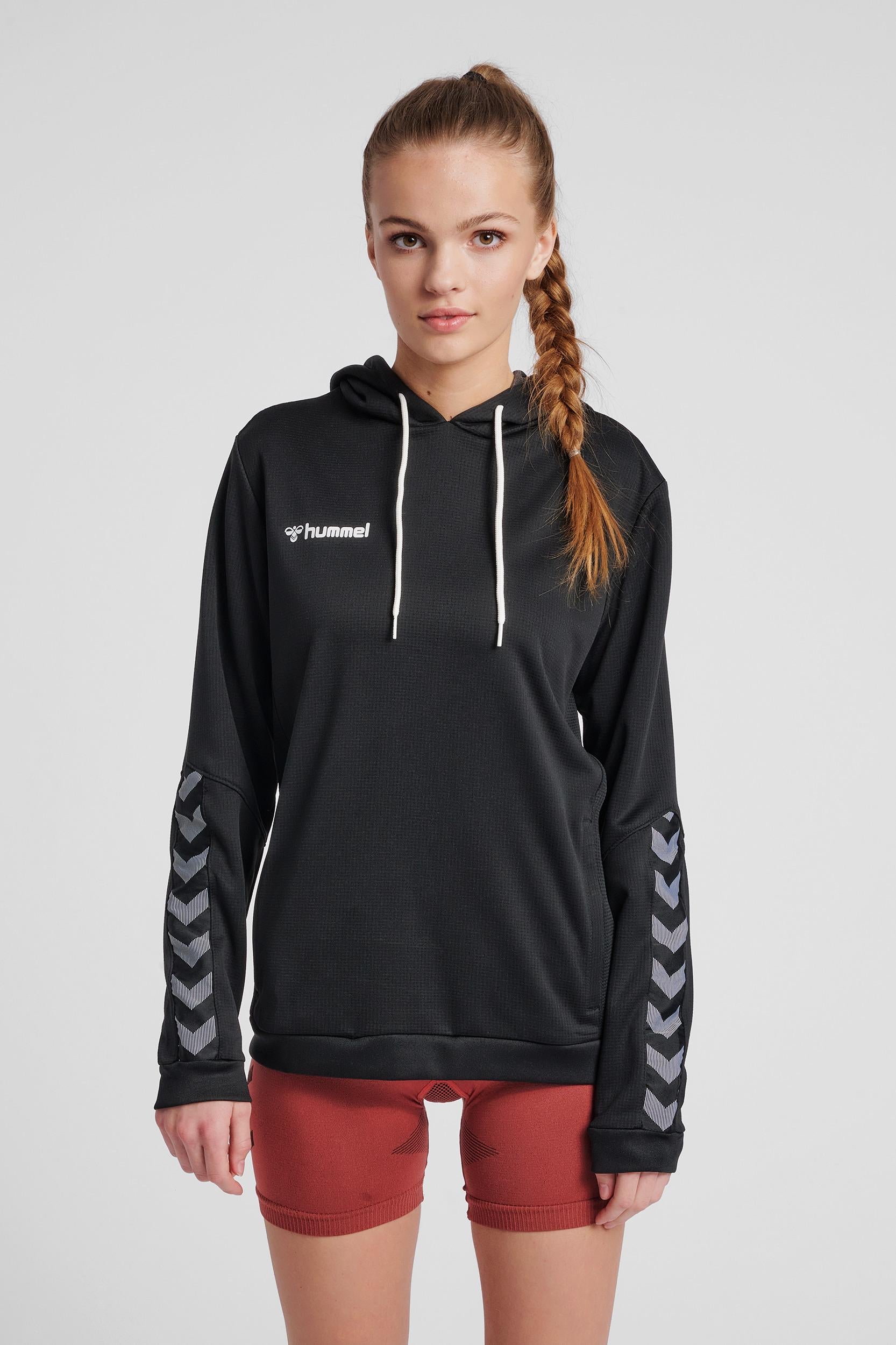 HUMMEL - Hmlauthentic Poly Hoodie Woman - Black/white