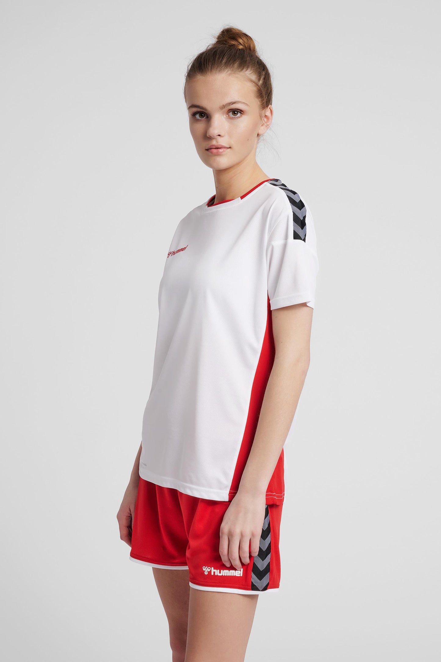 HUMMEL - Hmlauthentic Poly Jersey Woman S/s - White/true Red