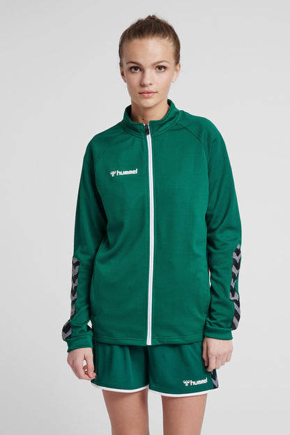 HUMMEL - Hmlauthentic Women Poly Zip Jacket - Evergreen