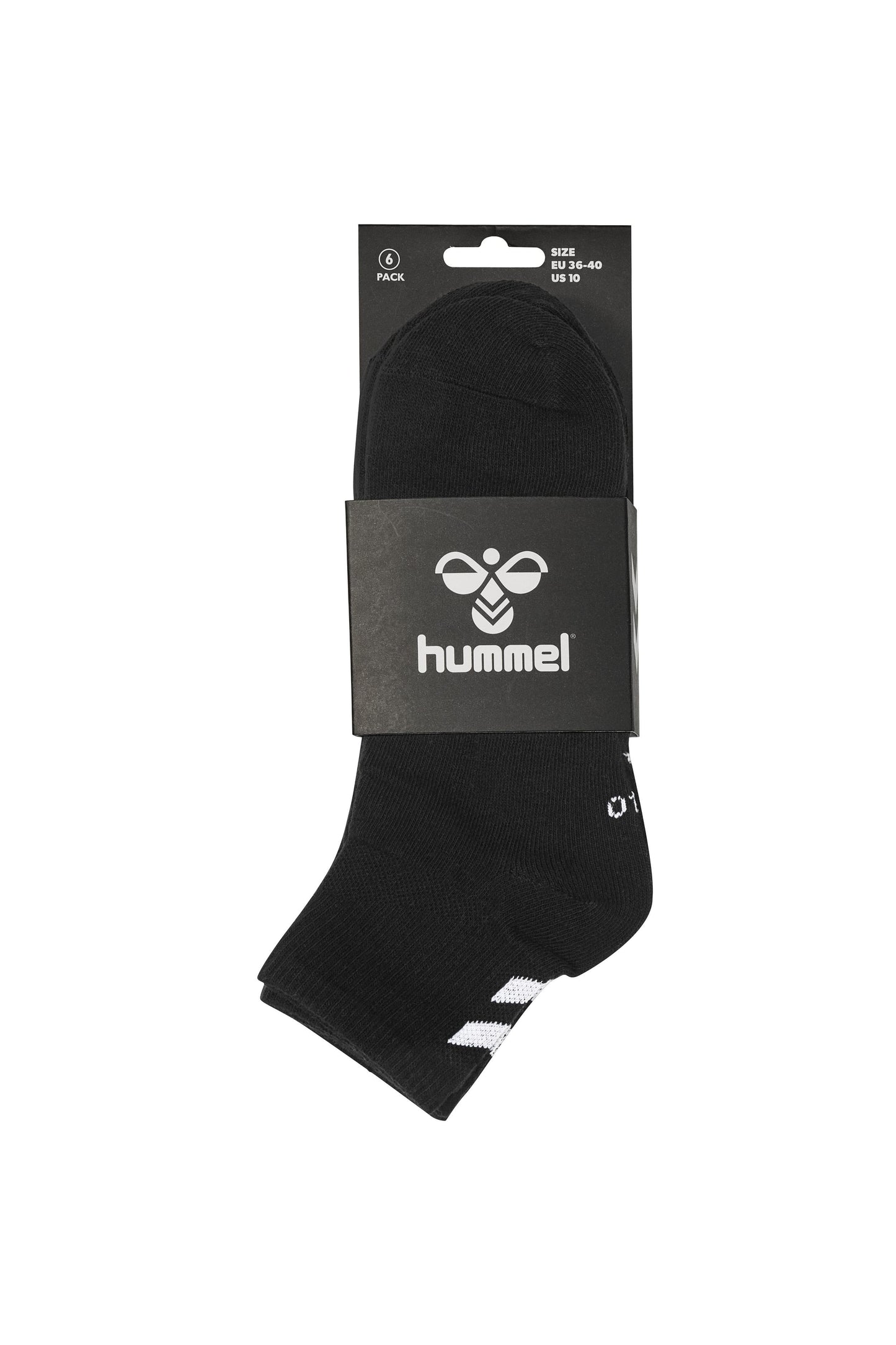 HUMMEL - Hmlchevron 6-pack  Mid Cut Socks - Black/black