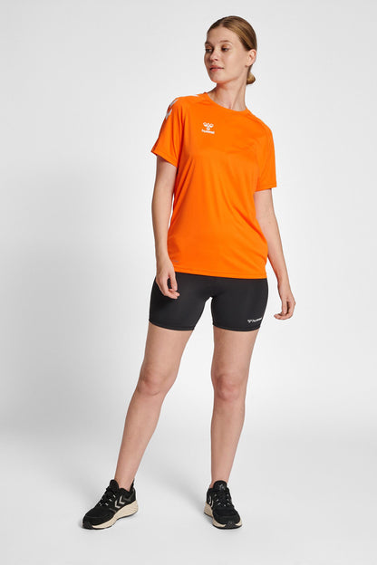 HUMMEL - Hmlcore Xk Core Poly Tee  S/s Woman - Orange Tiger