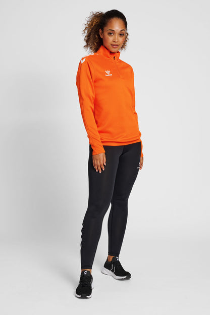 HUMMEL - Hmlcore Xk Half Zip Sweat Woman - Orange Tiger