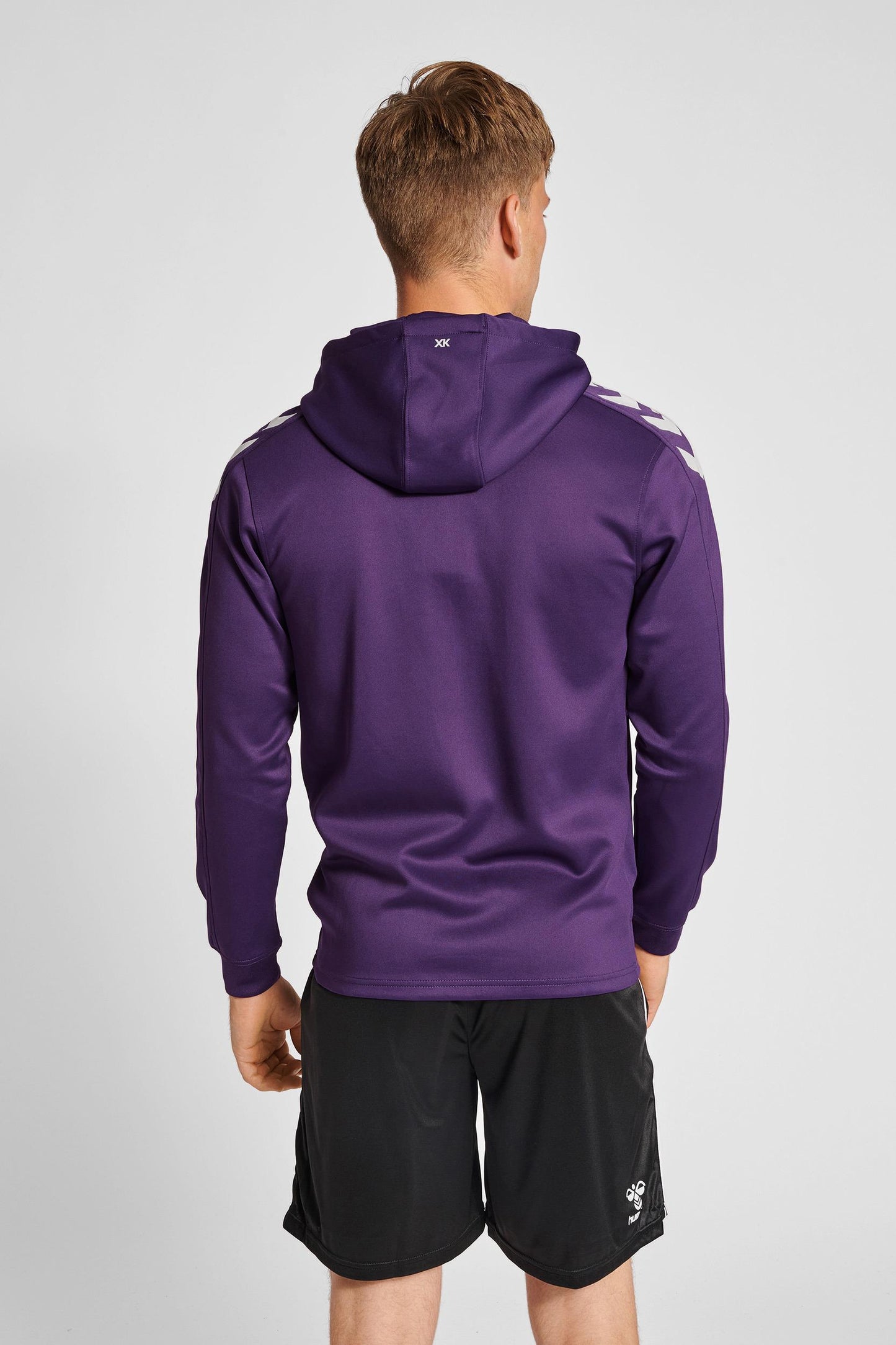 HUMMEL - Hmlcore Xk Poly Zip Hood Sweat - Acai/white