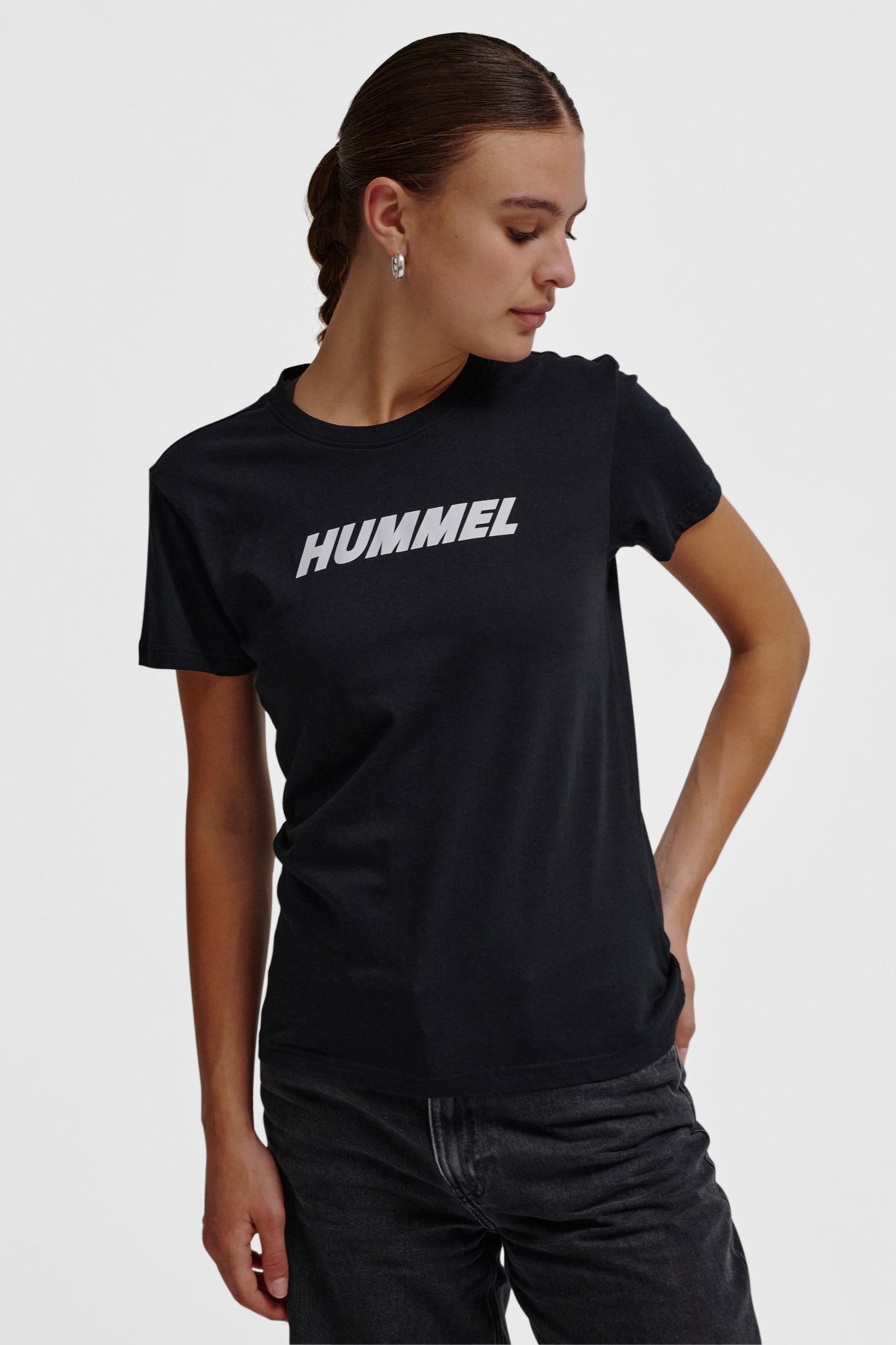 HUMMEL - Hmlelemental Logo Cotton Tee Woman - Black