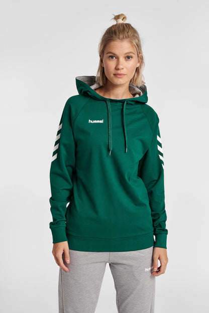 HUMMEL - Hmlgo Cotton Hoodie Woman - Evergreen