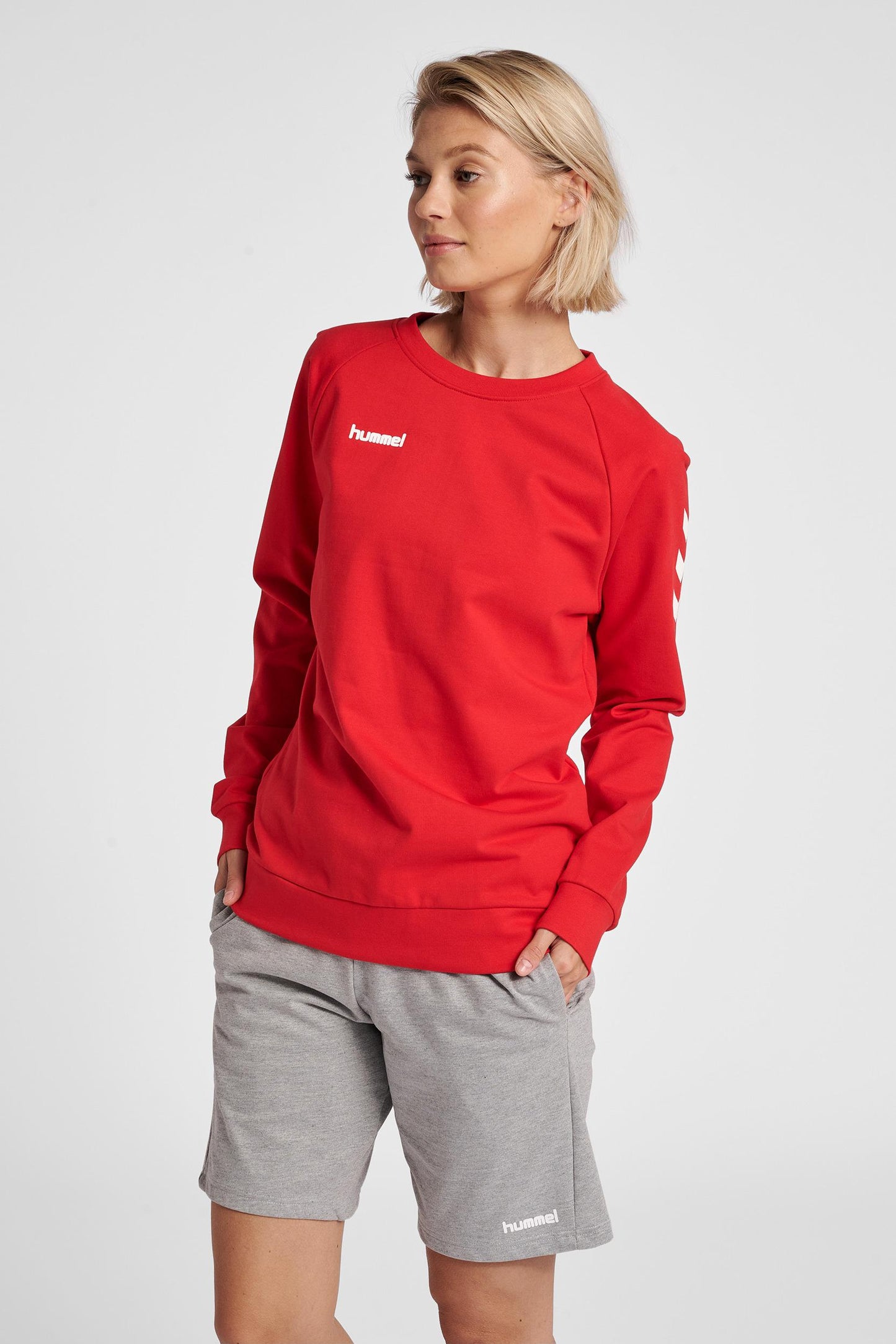 HUMMEL - Hmlgo Cotton Sweatshirt Woman - True Red