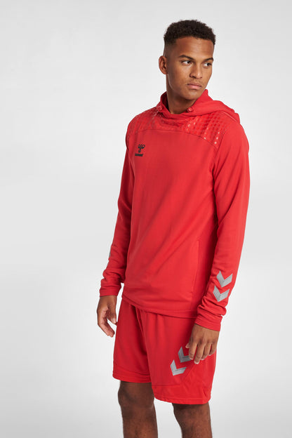 HUMMEL - Hmllead Poly Hoodie - True Red