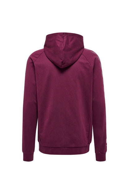 HUMMEL - Hmlmove Grid Cotton Zip Hoodie - Grape Wine