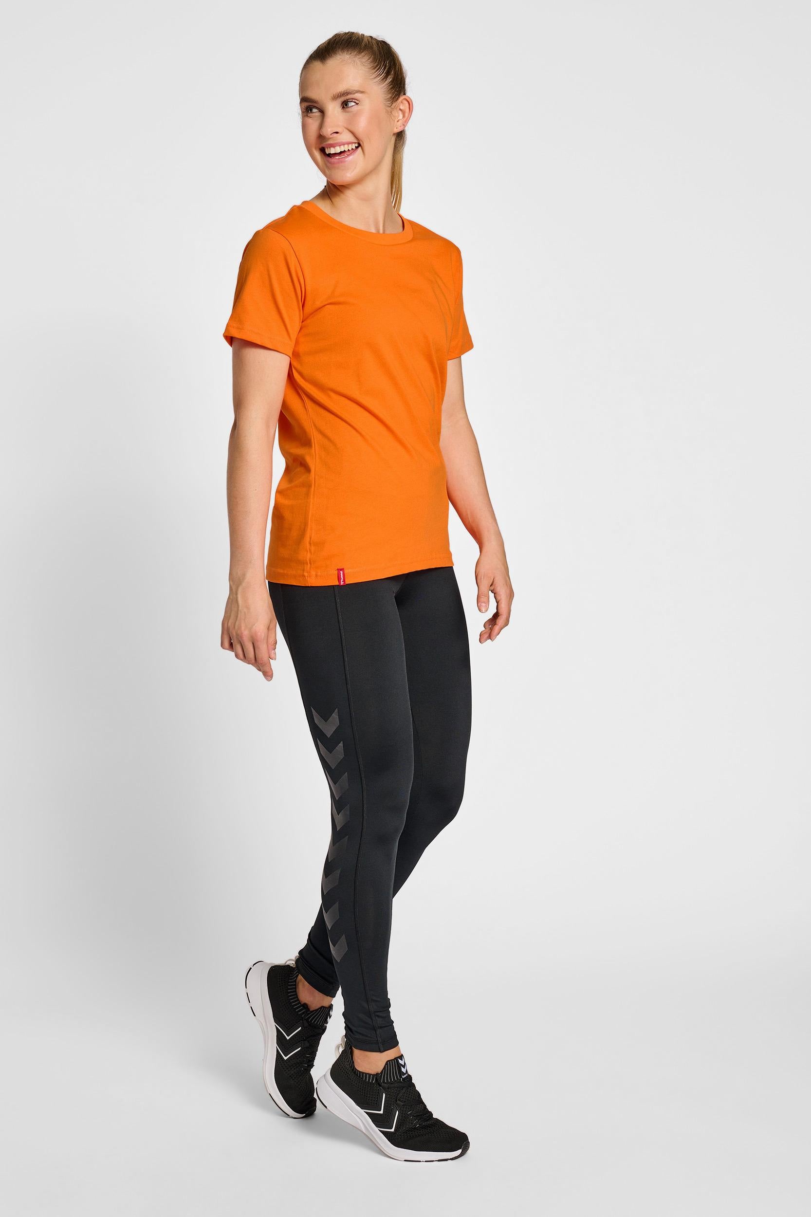 HUMMEL - Hmlred Heavy T-shirt S/s Woman - Orange Tiger