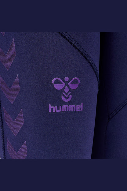 HUMMEL - Hmlstaltic Hw Poly Tights Woman - Marine/paisley Purple