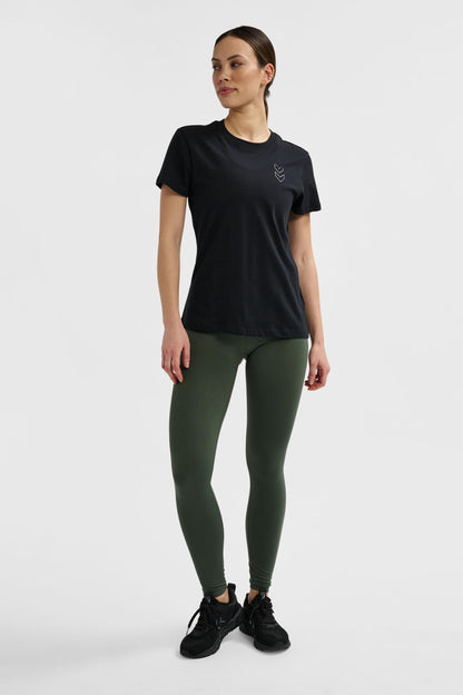 HUMMEL - Hmlte Fundamental Mid Waist Tights - Climbing Ivy