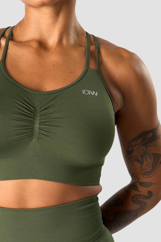 ICANIWILL - Define Seamless Scrunch Sports Bra - Autumn Green