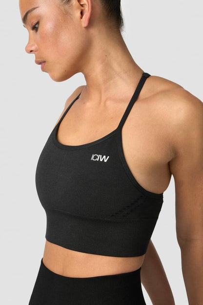 ICANIWILL - Queen Mesh Seamless Sports Bra - Black