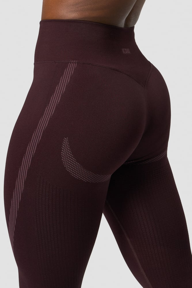 impact seamless v-shape tights burgundy