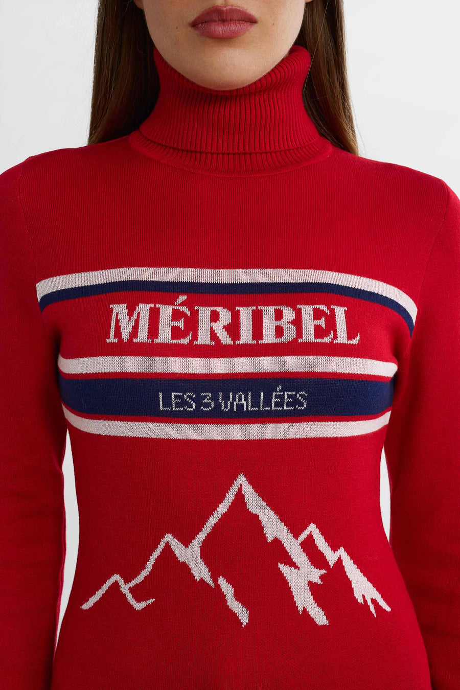 Meribel-genser · Hvit/blå/rød