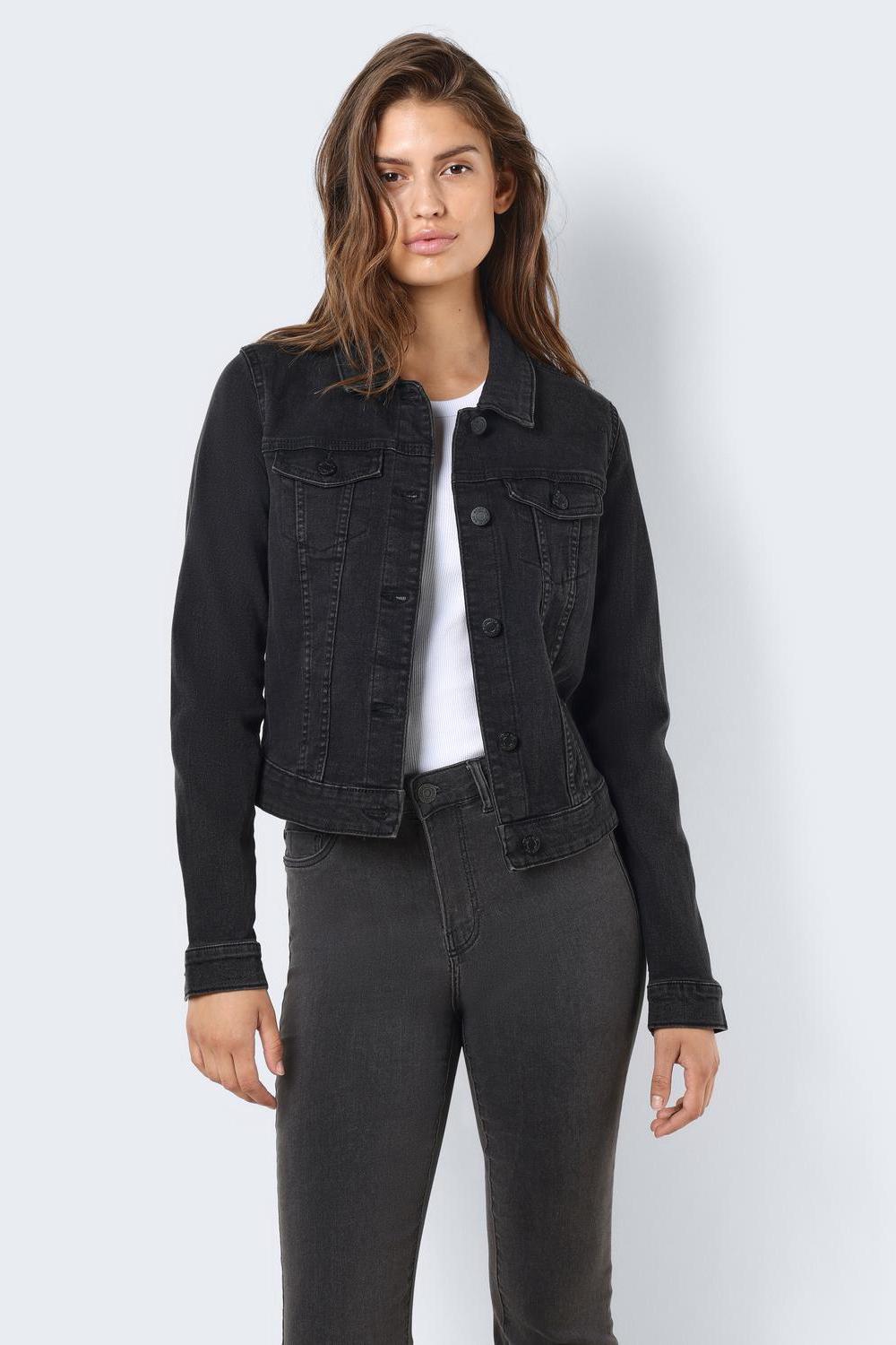 NOISY MAY - Debra L/s Black Denim Jacket - Black