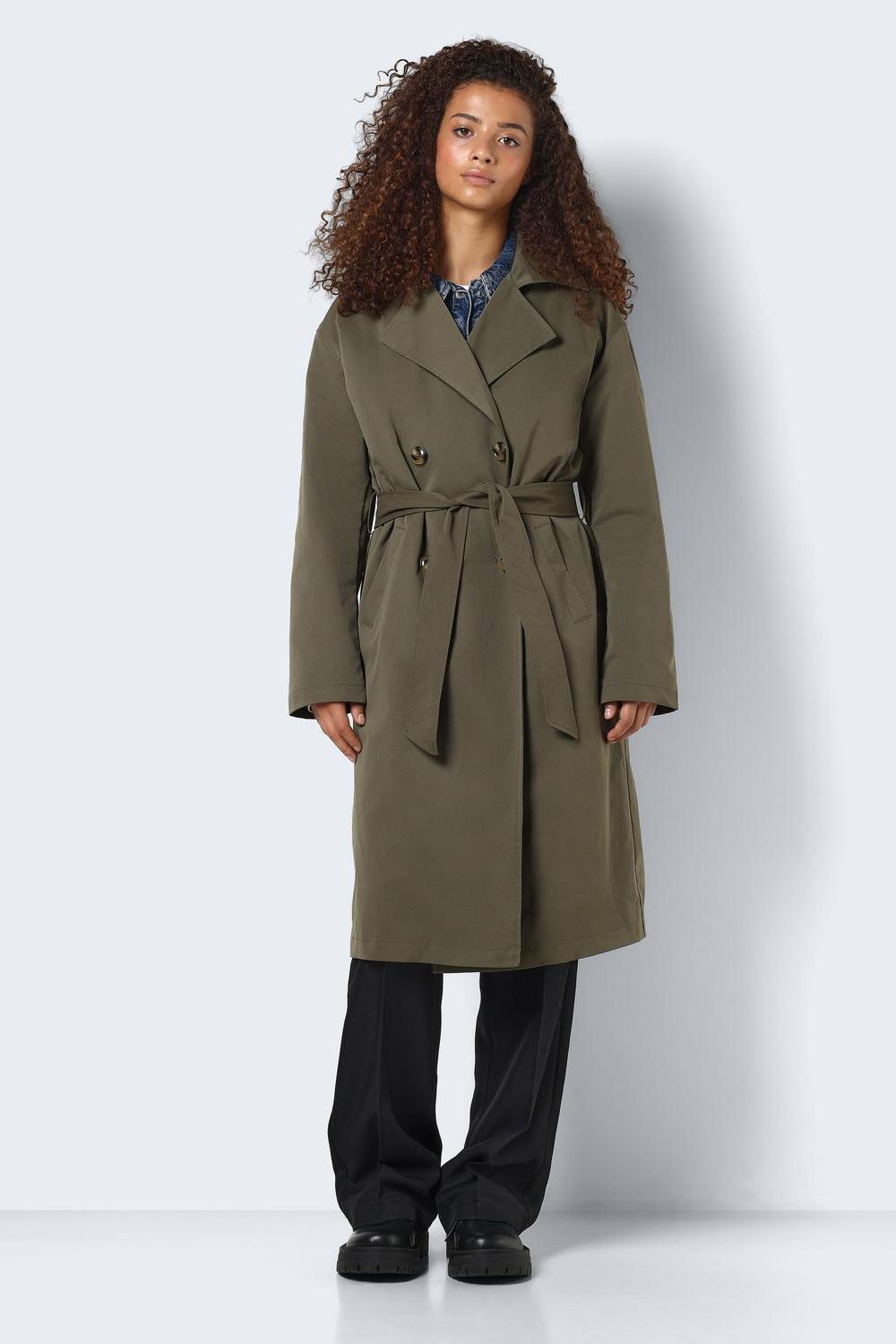 NOISY MAY - Manya L/s Trenchcoat - Green