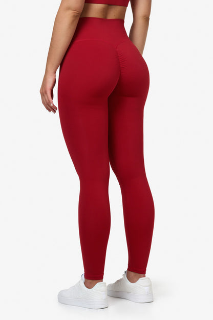 Red Scrunch Leggings - for dame - Famme - Leggings