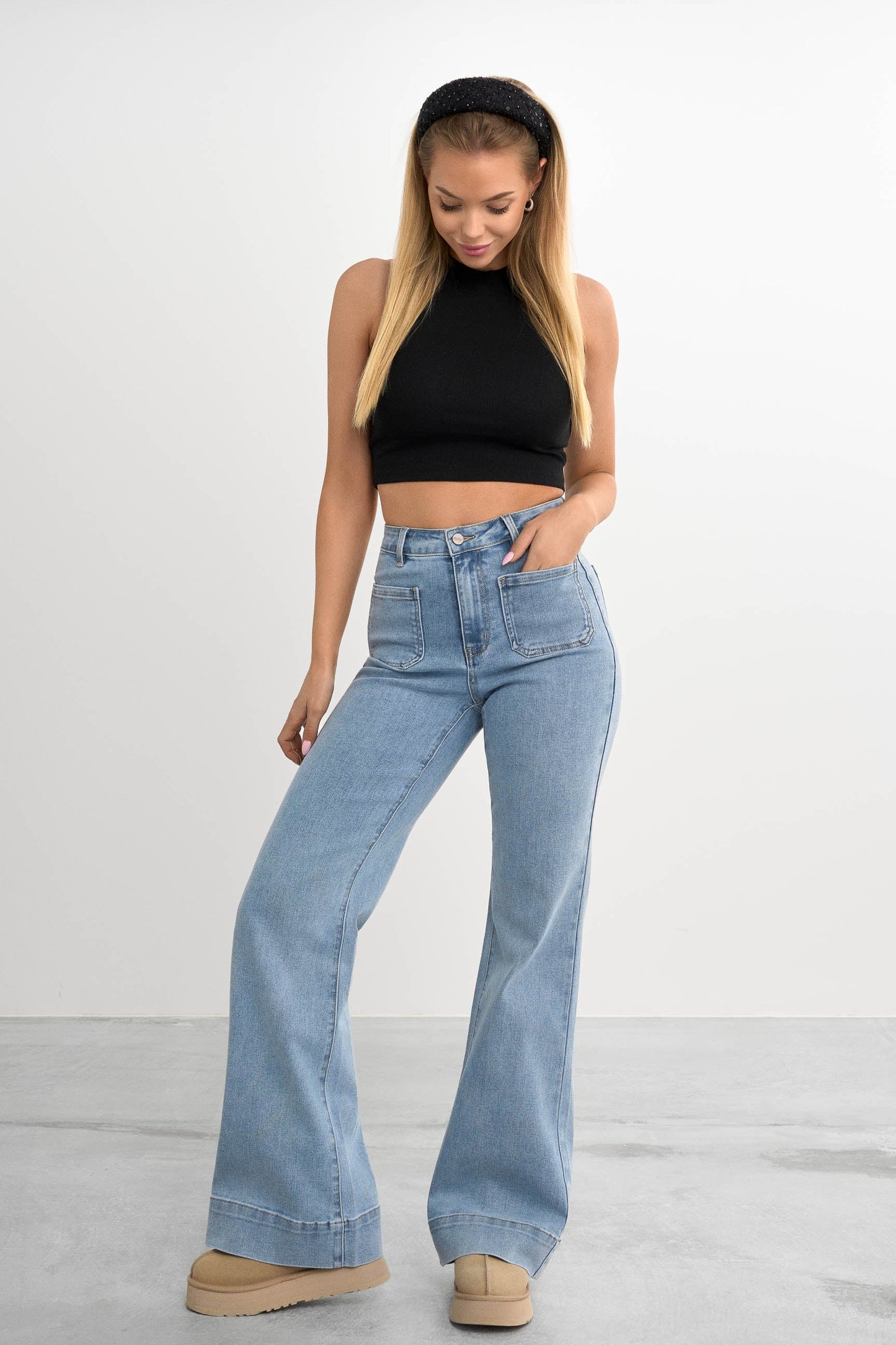 Retro utsvingt jeans
