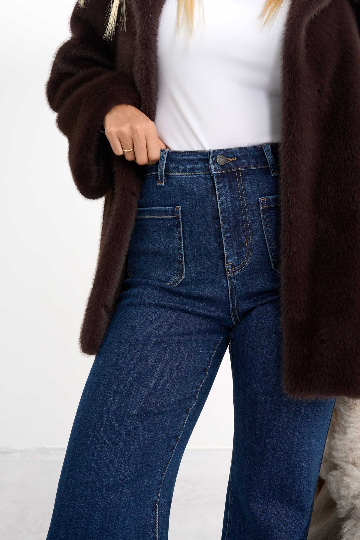Retro utsvingt jeans