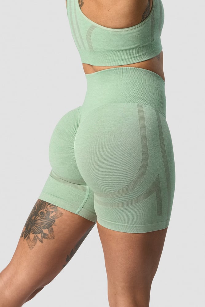 rush seamless shorts ice green melange