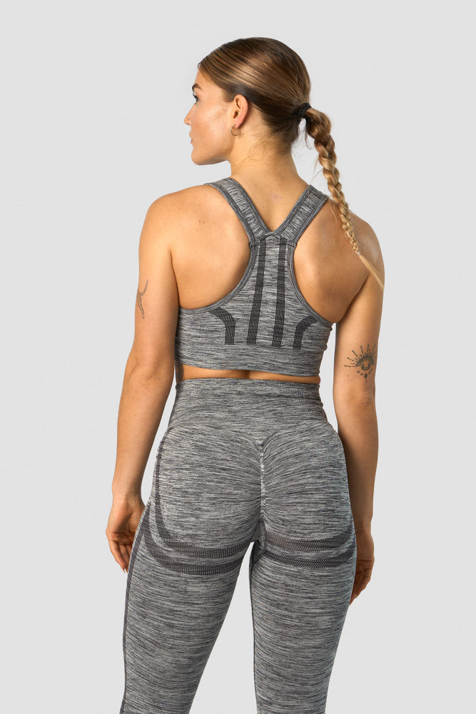 rush seamless sports bra grey melange