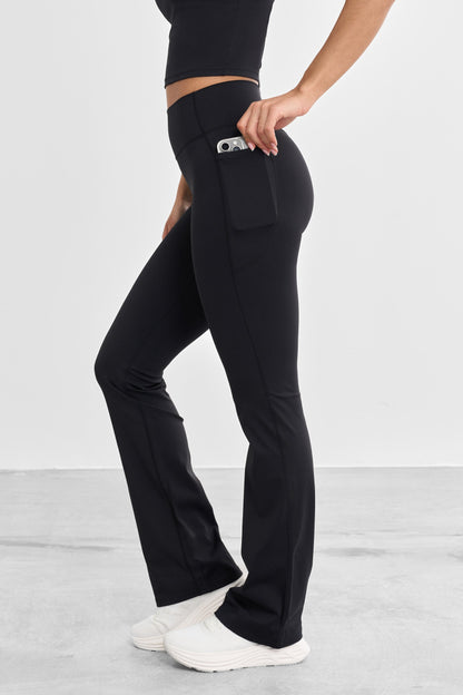 Signature flared leggings med lommer