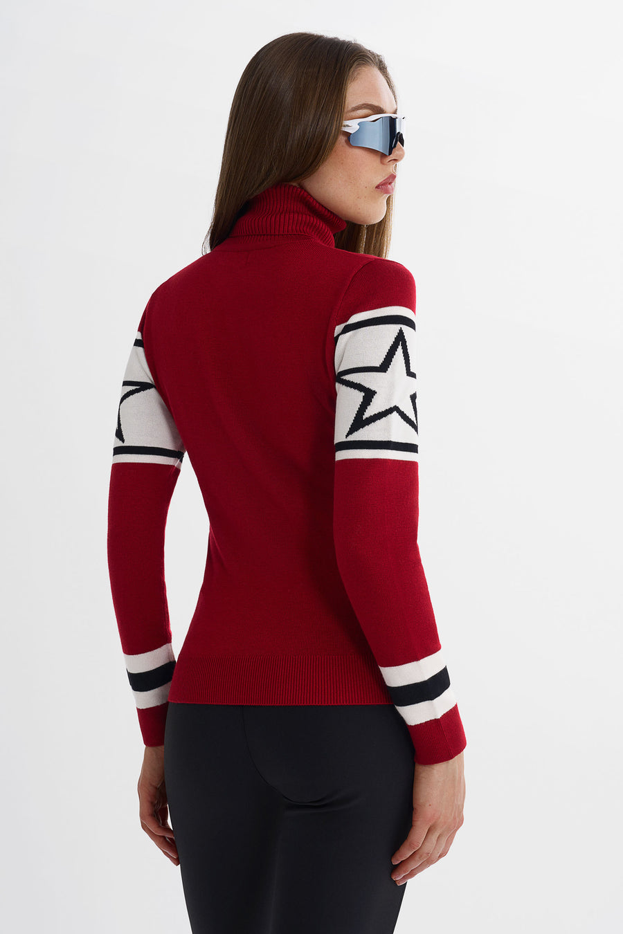 SKI Sweater · Rød/Hvit/Svart