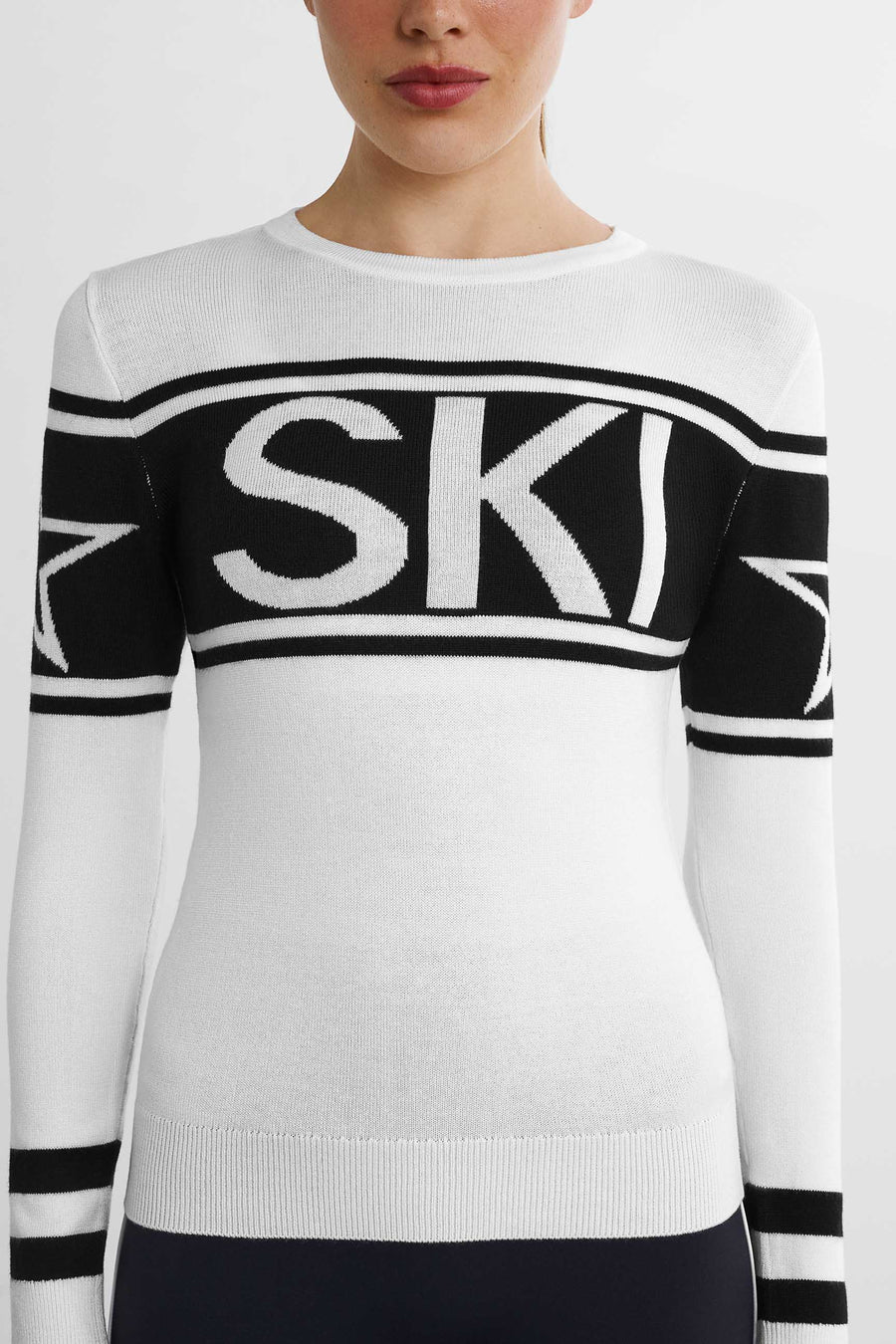 SKI Crewneck Sweater · Hvit svart